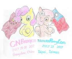 Size: 2184x1800 | Tagged: safe, anonymous artist, oc, oc only, oc:xiao mei, pony, china, china ponycon, taiwan, taiwan ponycon