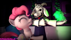 Size: 1600x900 | Tagged: safe, artist:kiwikahu, pinkie pie, earth pony, pony, g4, 3d, asriel dreemurr, crossover, source filmmaker, undertale