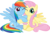 Size: 6000x3968 | Tagged: safe, artist:vulthuryol00, fluttershy, rainbow dash, pony, fame and misfortune, g4, .svg available, absurd resolution, cute, dashabetes, flawless, friendshipping, hug, one eye closed, shyabetes, simple background, transparent background, vector