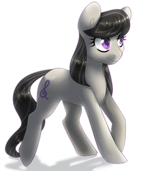 Size: 625x714 | Tagged: safe, artist:tigra0118, octavia melody, earth pony, pony, g4, female, mare, simple background, smiling, solo, white background