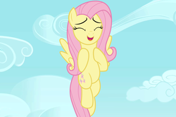 Size: 6000x4000 | Tagged: safe, artist:spottedlions, fluttershy, pegasus, pony, fame and misfortune, g4, absurd resolution, belly, cute, eyes closed, female, flawless, mare, open mouth, shyabetes, solo, we're not flawless