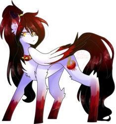 Size: 2289x2448 | Tagged: safe, artist:erinartista, oc, oc only, oc:fell flame, pegasus, pony, colored wings, colored wingtips, female, high res, mare, multicolored wings, simple background, solo, transparent background