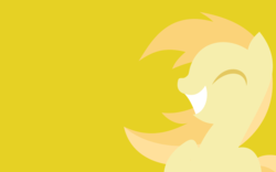 Size: 1920x1200 | Tagged: safe, artist:lumorn, noi, earth pony, pony, g4, eyes closed, female, filly, lineless, solo, wallpaper