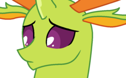 Size: 792x490 | Tagged: safe, artist:watermelon changeling, derpibooru exclusive, thorax, changedling, changeling, g4, king thorax, male, ms paint, simple background, solo, white background, worried