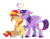 Size: 3300x2550 | Tagged: safe, artist:denahzi, sunset shimmer, twilight sparkle, alicorn, classical unicorn, pony, unicorn, g4, blushing, cheek kiss, cloven hooves, cute, eyes closed, female, heart, high res, horn, kissing, leonine tail, lesbian, shimmerbetes, ship:sunsetsparkle, shipping, simple background, transparent background, twiabetes, twilight sparkle (alicorn), unshorn fetlocks