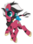 Size: 2107x2802 | Tagged: safe, artist:hawthornss, oc, oc only, pony, zebra, ear piercing, earring, high res, horse collar, jewelry, looking at you, open mouth, piercing, simple background, tack, transparent background, zebra oc