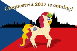 Size: 1280x853 | Tagged: safe, artist:malte279, oc, oc only, oc:miss libussa, pony, czech republic, czechia, czequestria, czequestria 2017, flag, mascot, origami, prague, skyline