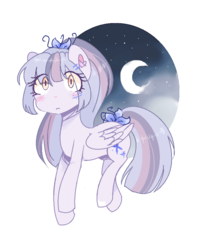 Size: 796x974 | Tagged: safe, artist:bluewater105, oc, oc only, pony, crescent moon, moon, transparent moon