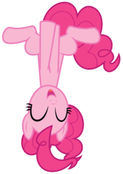 Size: 5383x7602 | Tagged: safe, artist:estories, pinkie pie, earth pony, pony, absurd resolution, eyes closed, female, happy, mare, simple background, solo, transparent background, upside down, vector