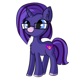 Size: 1650x1650 | Tagged: safe, artist:tjpones, oc, oc only, oc:empathy, pony, unicorn, commission, glasses, simple background, smiling, solo, white background