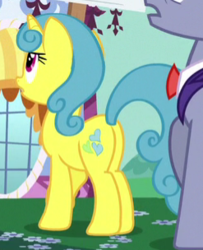 Size: 247x304 | Tagged: safe, screencap, diamond cutter, lemon hearts, pony, unicorn, fame and misfortune, g4, background pony, butt, cropped, female, mare, plot, solo focus