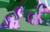 Size: 284x182 | Tagged: safe, screencap, starlight glimmer, twilight sparkle, alicorn, pony, fame and misfortune, g4, butt, cropped, duo, eyes on the prize, glimmer glutes, looking at butt, picture for breezies, plot, twibutt, twilight sparkle (alicorn)