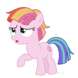 Size: 6000x6000 | Tagged: safe, artist:suramii, toola roola, pony, fame and misfortune, g4, absurd resolution, female, raised hoof, simple background, solo, transparent background, vector