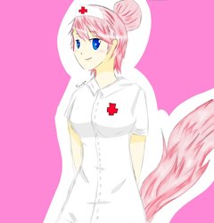 Size: 1600x1664 | Tagged: safe, artist:chimie-soldat, oc, oc only, oc:tonsils, satyr, parent:nurse redheart, solo