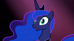 Size: 1280x720 | Tagged: safe, screencap, princess luna, pony, do princesses dream of magic sheep, g4, jewelry, open mouth, regalia, surprised