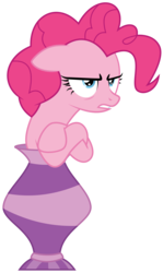 Size: 5122x8606 | Tagged: safe, artist:amarthgul, pinkie pie, earth pony, pony, fame and misfortune, g4, absurd resolution, female, simple background, solo, transparent background, vase, vector