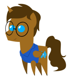 Size: 3775x4216 | Tagged: safe, artist:lostinthetrees, oc, oc only, oc:aaron, alicorn, pony, clothes, glasses, high res, male, pointy ponies, simple background, solo, stallion, transparent background