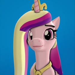 Size: 2157x2158 | Tagged: safe, artist:goatcanon, derpibooru exclusive, princess cadance, pony, g4, 3d, cute, cutedance, face, female, gradient background, happy, high res, icon, looking at you, solo
