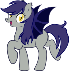 Size: 2910x3000 | Tagged: safe, artist:bigmk, oc, oc only, bat pony, pony, female, high res, mare, raised hoof, raised leg, simple background, solo, transparent background