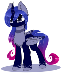 Size: 1024x1276 | Tagged: safe, artist:php146, oc, oc only, oc:yosamu, alicorn, pony, alicorn oc, curved horn, female, gradient mane, horn, mare, simple background, solo, transparent background
