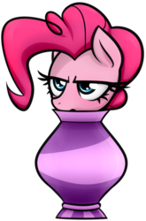 Size: 1498x2276 | Tagged: safe, artist:jetwave, pinkie pie, earth pony, pony, fame and misfortune, g4, female, simple background, solo, unamused, vase, white background