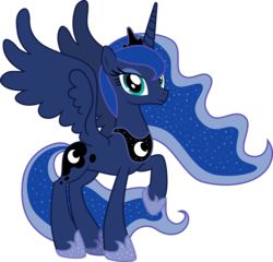 Size: 2954x2836 | Tagged: safe, artist:pantera000, princess luna, alicorn, pony, g4, female, high res, mare, raised hoof, simple background, solo, transparent background, vector