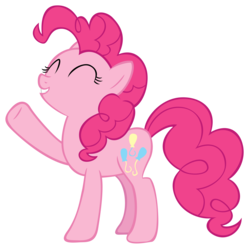 Size: 1500x1496 | Tagged: safe, artist:xxthehtfgodxx, derpibooru exclusive, pinkie pie, earth pony, pony, g4, eyes closed, female, mare, simple background, smiling, transparent background, vector