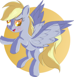 Size: 2149x2251 | Tagged: safe, artist:brok-enwings, derpy hooves, pegasus, pony, g4, female, high res, mare, open mouth, simple background, smiling, solo, transparent background