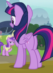 Size: 520x718 | Tagged: safe, screencap, amethyst star, ponet, sparkler, twilight sparkle, alicorn, pony, fame and misfortune, g4, butt, cropped, female, mare, plot, solo focus, twilight sparkle (alicorn)