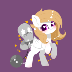 Size: 1024x1024 | Tagged: safe, artist:snow angel, oc, oc only, oc:winter sparkle, pegasus, pony, chibi, female, heart eyes, mare, rearing, solo, wingding eyes