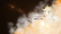 Size: 1920x1080 | Tagged: safe, artist:felix-kot, artist:penguinsn1fan, edit, applejack, earth pony, pony, g4, bad liar, female, liar face, liarjack, scrunchy face, selena gomez, solo, song reference, wallpaper, wallpaper edit