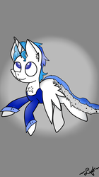 Size: 746x1328 | Tagged: safe, artist:luriel maelstrom, oc, oc only, oc:king starphoon, alicorn, pony, alicorn oc, cape, clothes, signature, simple background