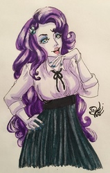 Size: 812x1280 | Tagged: safe, artist:candasaurus, rarity, equestria girls, g4, beautiful, clothes, fabulous, female, skirt, solo, traditional art
