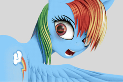 Size: 600x400 | Tagged: safe, artist:styroponyworks, rainbow dash, pegasus, pony, g4, female, indexed colors, mare, solo, wip