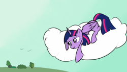 Size: 1920x1080 | Tagged: safe, artist:whoovespon3, twilight sparkle, alicorn, pony, g4, cloud, resting, twilight sparkle (alicorn)