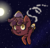 Size: 932x902 | Tagged: safe, artist:ombraniwolf, oc, oc only, oc:digital sketch, pony, rocket pony, moon, sky, smiling, stars