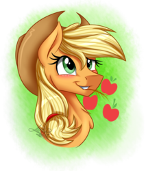 Size: 1900x2200 | Tagged: safe, artist:jack-pie, applejack, earth pony, pony, g4, cowboy hat, female, hat, mare, simple background, smiling, solo, stetson, transparent background