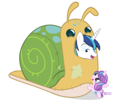 Size: 1000x800 | Tagged: safe, artist:dm29, princess flurry heart, shining armor, whammy, alicorn, pony, snail, unicorn, g4, animal costume, bipedal, clothes, costume, cute, daughter, dilated pupils, equestria's best father, eye contact, eyes on the prize, father, father and daughter, female, filly, flurrybetes, foal, happy, hnnng, hug, julian yeo is trying to murder us, looking at each other, male, open mouth, shining adorable, simple background, smiling, sparkles, stallion, transparent background, weapons-grade cute