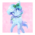 Size: 1200x1200 | Tagged: safe, artist:sibashen, oc, oc only, oc:azur lachrimae, crystal pony, earth pony, pony, bow, choker, cute, female, hair bow, jewelry, looking at you, mare, necklace, solo