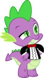 Size: 1361x2420 | Tagged: safe, artist:pantera000, spike, dragon, g4, butler, male, simple background, solo, transparent background, vector