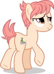 Size: 7000x9583 | Tagged: safe, artist:luckreza8, raspberry vinaigrette, earth pony, pony, discordant harmony, g4, absurd resolution, butt, female, mare, plot, short tail, simple background, smiling, solo, transparent background, vector