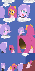 Size: 2560x5120 | Tagged: safe, artist:jake heritagu, diamond tiara, scootaloo, pony, comic:ask motherly scootaloo, g4, clothes, comic, dress, motherly scootaloo