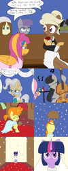 Size: 1600x4000 | Tagged: safe, artist:jake heritagu, fluttershy, maud pie, mayor mare, octavia melody, pumpkin cake, scootaloo, twilight sparkle, oc, oc:lightning blitz, oc:sandy hooves, alicorn, bird, earth pony, pegasus, pony, comic:ask motherly scootaloo, g4, baby, baby pony, bow (instrument), cello, cello bow, clothes, colt, comic, conductor, dress, female, flower, flower girl, hairpin, holding a pony, male, mare, marriage, motherly scootaloo, musical instrument, offspring, older, older scootaloo, parent:rain catcher, parent:scootaloo, parents:catcherloo, tuxedo, twilight sparkle (alicorn), wedding, wedding dress