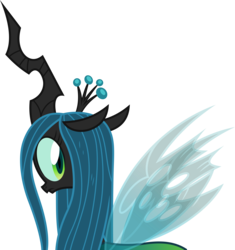 Size: 4697x5000 | Tagged: safe, artist:dashiesparkle, queen chrysalis, changeling, changeling queen, g4, to where and back again, .svg available, absurd resolution, female, looking back, rear view, simple background, solo, transparent background, vector
