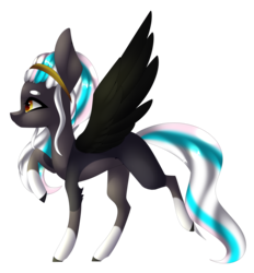 Size: 2887x3112 | Tagged: safe, artist:hyshyy, oc, oc only, oc:wendy mcwonder, pegasus, pony, female, high res, mare, raised hoof, simple background, solo, transparent background, walking