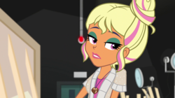 Size: 1280x718 | Tagged: safe, screencap, chestnut magnifico, equestria girls, equestria girls specials, g4, my little pony equestria girls: movie magic, eyeshadow, female, jewelry, makeup, necklace, solo