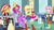 Size: 1400x784 | Tagged: safe, screencap, applejack, fluttershy, pinkie pie, sunset shimmer, equestria girls, g4, my little pony equestria girls: friendship games, female