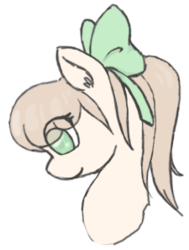 Size: 225x297 | Tagged: safe, artist:sterlingarc, oc, oc only, oc:pearl point, pony, bow, simple background, transparent background