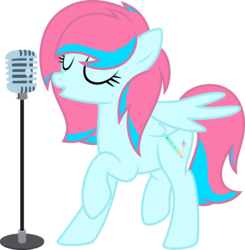 Size: 4337x4425 | Tagged: safe, artist:candysweets90240, oc, oc only, pegasus, pony, absurd resolution, microphone, simple background, singing, transparent background