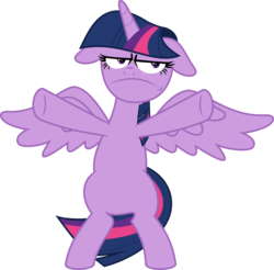 Size: 5284x5205 | Tagged: safe, artist:jhayarr23, twilight sparkle, alicorn, pony, fame and misfortune, g4, absurd resolution, female, floppy ears, full body, mare, simple background, transparent background, twilight sparkle (alicorn), vector, wings